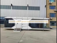 Futurystyczny dom w kapsule kosmicznej z panelami słonecznymi 500kg