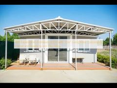 40-stopowy rozkładany dom kontenerowy z 72m² powierzchnią mieszkalną, dostosowanym kolorem i gotową do użycia instalacją wodno-kanalizacyjną