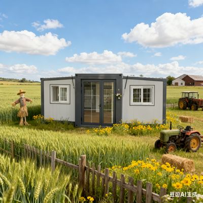 kupować Double Wing 20 Foot Container House with Balcony 37 Square Meters Floor Area and Bending Parts 2.0mm Bottom Beam produkcja online