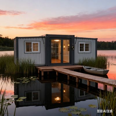 kupować Collapsible Container House with Roof Manual Locking Mechanism and 50-75mm EPS Sandwich Panel for 1,172 Cubic Feet Storage produkcja online