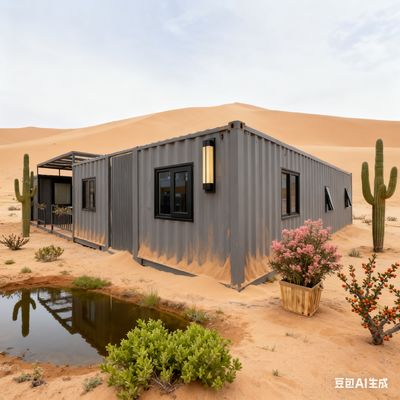 kupować 40ft Expandable Container Home with 18mm Thick Fireproof Cement Fiber Floor and 72m² Floor Area Expandable to L11800*W6220*H2480mm produkcja online