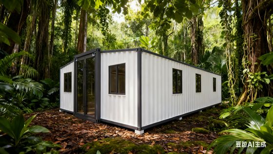 kupować Modern 40ft Expandable Container Home with Bamboo Plywood Flooring and Fireproof Center Floor produkcja online