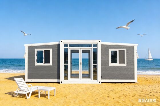 kupować Zkładany kontener o długości 20 stóp z galwanizowaną ramą ze stali lekkiej odporna na warunki pogodowe i dostosowywalny układ do nowoczesnego życia produkcja online