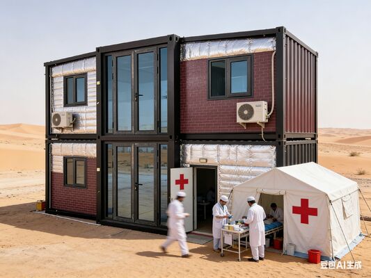 kupować Składnik składany o długości 20 stóp o rozmiarze 5900*6300*2480 mm, rozszerzonej wielkości i dostosowywalnym układzie okiennym, wyposażony w 75-milimetrowe panele kanapkowe EPS produkcja online