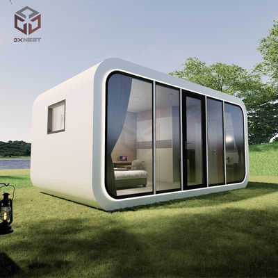 Windproof Prefab Glamping Pods Aluminium Kapsułka Apple Container House