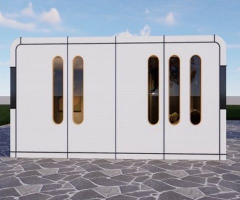 Jeden pokój Apple Capsule House Prefabrykowany Pod 12KW Dostosowany