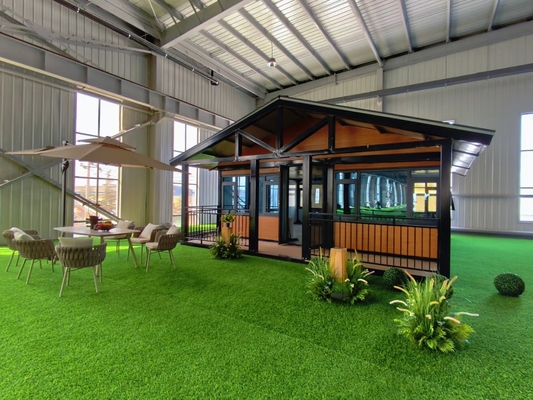 Nowoczesny dom składany prefabrykowany z grubością podłogi 50 mm i przesuwnym oknem PVC