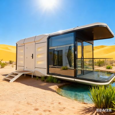 Nowoczesny kapsułkowy dom kosmiczny z 9 mm europejskiej deski sosnowej 7 ton masy netto i inteligentnym zamkiem drzwi