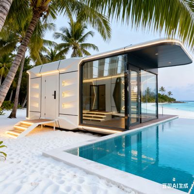 Model Space-29 z systemem oświetlenia LED dla całego domu i wymiarami L8560 x W3460 x H3400