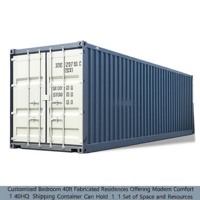 Customized Bedroom 40ft Fabricated Residences Offering Modern Comfort 1 40HQ Shipping Container Can Hold 1 Set of Space and Resources