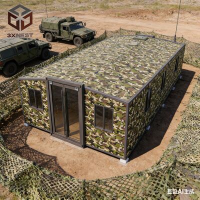 40-stopowy rozkładany dom kontenerowy z w pełni ocynkowaną ramą boczną, izolacją z pianki poliuretanowej i odpornością na trzęsienia ziemi stopnia 8