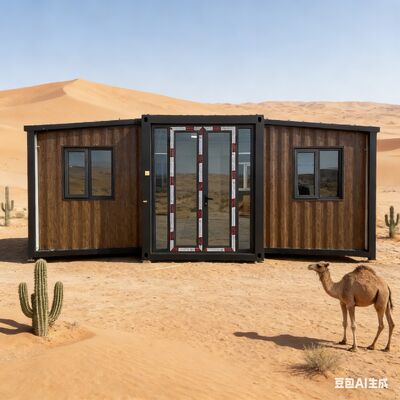 Zkładany kontener o długości 20 stóp z w pełni galwanizowaną ramą boczną, dostosowalnym tarasem i międzynarodowymi standardami bezpieczeństwa